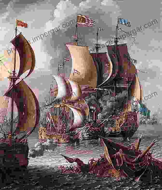 A Fierce Battle At Sea Between A Barbary Corsair Ship And A European Vessel. The Story Of The Barbary Corsairs (Illustrated)