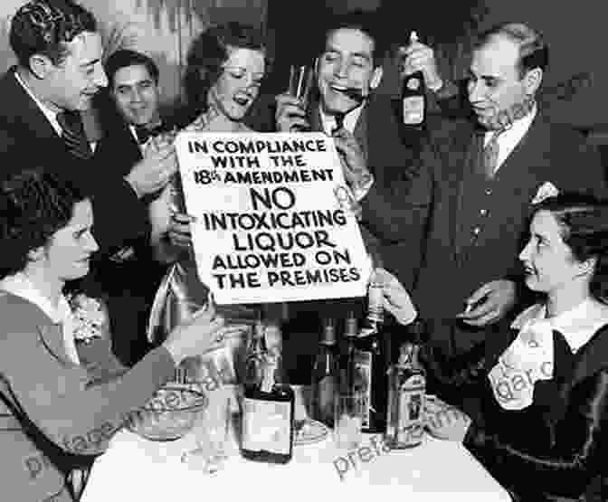 A Group Of People Drinking Alcohol In A Speakeasy During Prohibition. Prohibition: Thirteen Years That Changed America