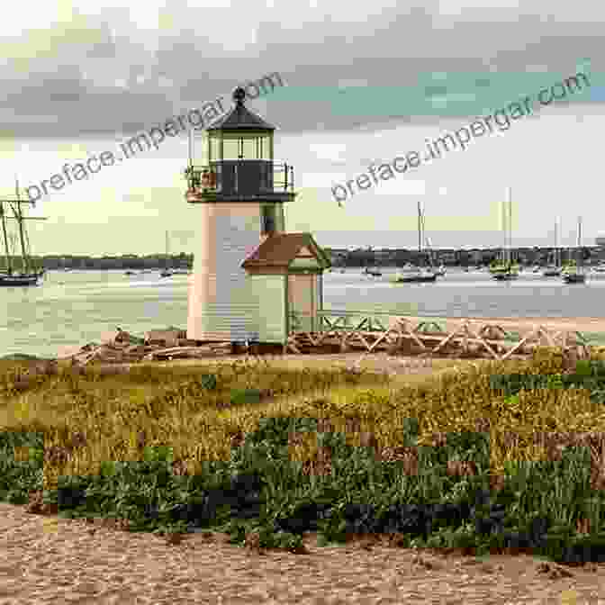 A Panoramic View Of Nantucket's Charming Skyline, Featuring Historic Buildings And The Iconic Brant Point Lighthouse The Outer Lands: A Natural History Guide To Cape Cod Martha S Vineyard Nantucket Block Island And Long Island