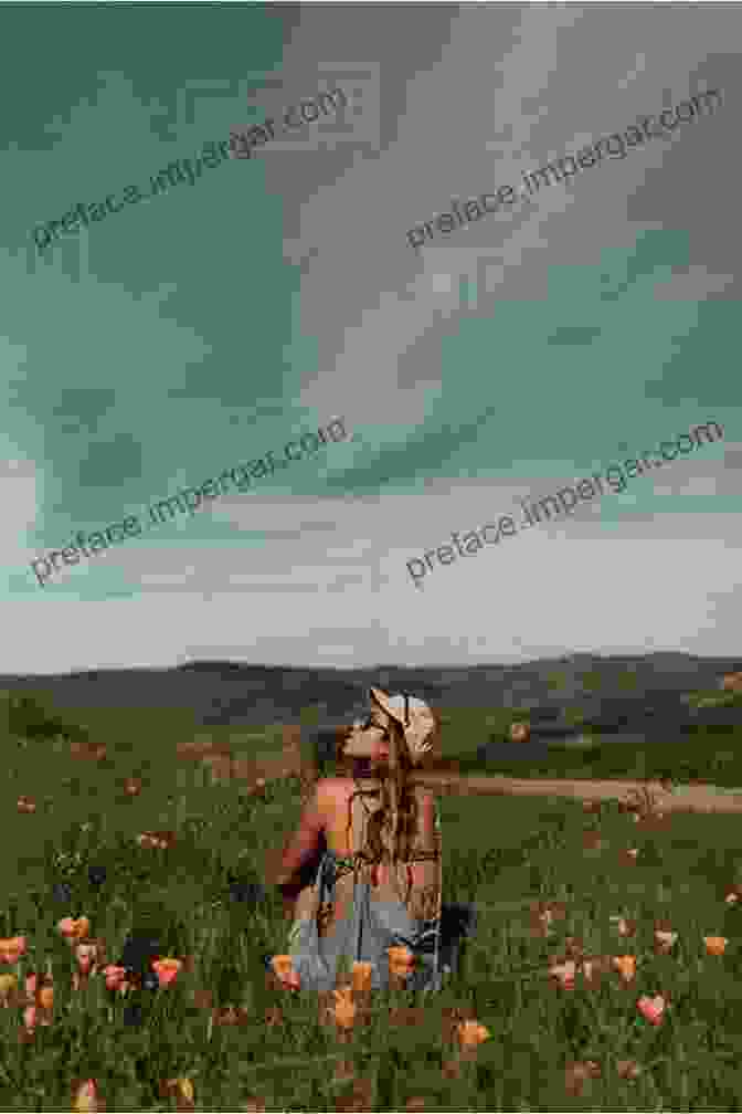 A Woman Sitting In A Field Of Wildflowers, Looking Up At The Sky With A Serene Expression. Prayers Of Honoring Grief Pixie Lighthorse