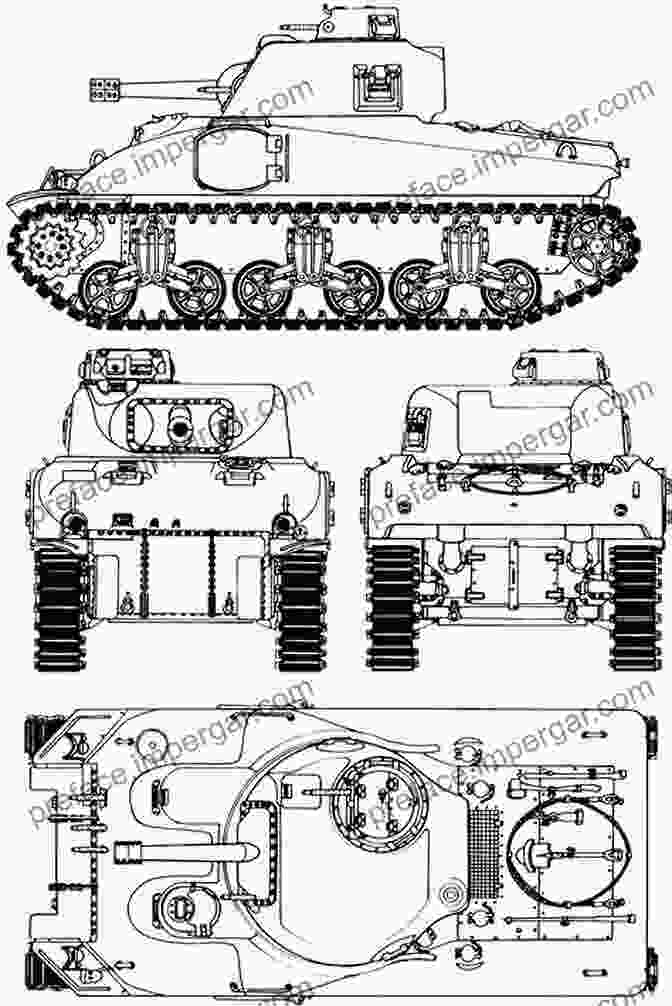 Intricate Blueprints Of The M4 Sherman Tank Other Axis Allied Armored Fighting Vehicles (World War II AFV Plans)