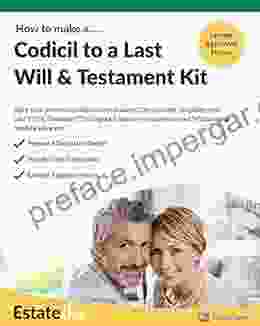 Codicil to a Last Will Testament Kit: Make a Codicil to Your Last Will in Minutes (2024 U S Edition 20)